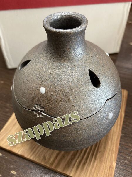 希少 珍品 鉄びんのような風合い 香炉 未使用 2010年 京焼 郁窯 #香 #リラックス