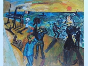 Raoul Dufy、Coup de Vent（Pecheurs a la Ligne)、希少画集より、新品額装付、送料込み、iafa