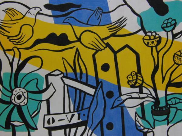 Fernand Léger, Les Oiseaux dans les Fleurs, De un libro de arte súper raro., Nuevo con marco, iafa, cuadro, pintura al óleo, pintura abstracta