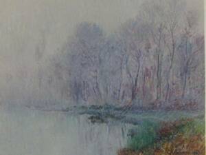 Art hand Auction Gustave Loiseau, BRUME SUR L'OISE OU BRUME MATINALE, Superseltenes Werk der Überseeversion, Ganz neu mit Rahmen, Porto inklusive, y321, Malerei, Ölgemälde, Natur, Landschaftsmalerei