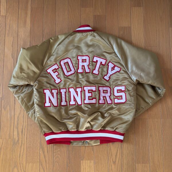 90s Vintage LOCKER LINE 49ers ナイロン スタジャン M