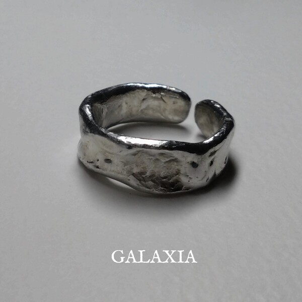 ☆錫リング○GALAXIAガラクシア☆7㎜幅○ハンドメイド○メンズレディース○大きいサイズ 小さいサイズ○サイズオーダー○