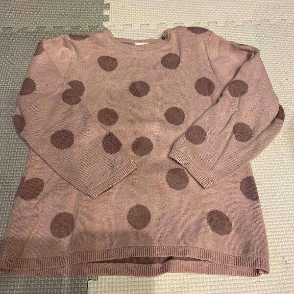 H&M ピンク ドット柄 セーター 12-18M