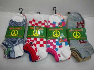  free shipping! great popularity![PEACE PROJECT] sneaker socks 6 pair collection 