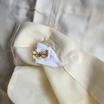 Paul Stuart ポールスチュアート 半袖 シャツ 黄色 クリーニング済 Mサイズ 綿100% シンプル メンズ_画像7