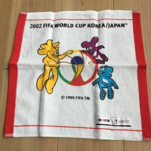 ハンドタオル フェイスタオル ポケットタオル サッカー 2002 FIFA WORLD CUP KOREA JAPAN 朝日新聞 未使用 非売品