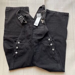 GU デニムサロペットパンツ(ダークグレー)
