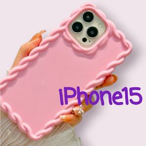 iPhone15ケースTPUアイフォンスマホケースピンクかわいい可愛い韓国Apple