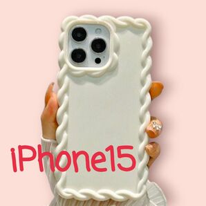 iPhone15ケースTPUアイフォンスマホケース白かわいい可愛い韓国Appleホワイト