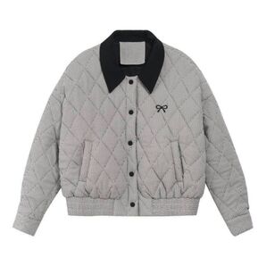 SALE○F チェックキルティングジャケット グレー