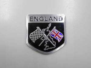 未使用／ENGLAND　イングランド　イギリス　国旗　アルミエンブレム　小　クリックポスト可