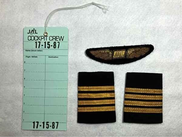 JAL ウイングバッジ 肩章 クルータグ