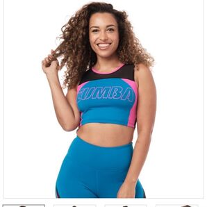 !!新品未開封!!即日発送!!即購入可!!【正規品】ZUMBA クロップドトップ 青/黒/ピンク S タンクトップ