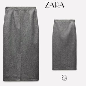 ZARA プラッシュジャージー ペンシルスカート