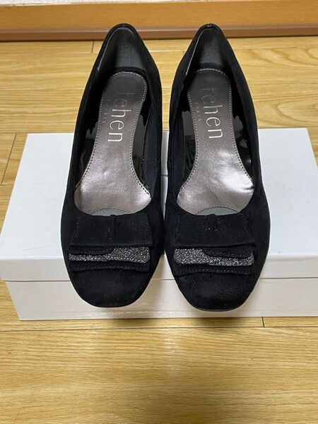 4㎝ヒール黒パンプス(25㎝)