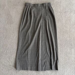 【UNIQLO】Mサイズ チェック柄 グレー ロングスカート