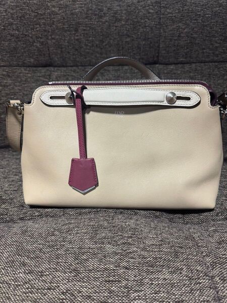最終お値下げ・超美品 FENDI 2way バイザウェイ ベージュ×ボルドー ミディアム