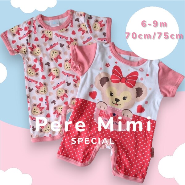 香港ディズニー シェリーメイ ロンパース 6-9m 海外 ディズニー 2枚組 新品未使用 未開封 ダフフレ