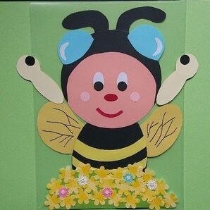 壁面飾り ハンドメイド てんとう虫 みつばち 蝶々 飾り
