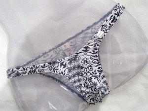 bra42 ◎【新品】メンズビキニ　Tフロント リオバック　メッシュ　白黒柄　ブラック　ホワイト　895/　S～Ｍ ◎