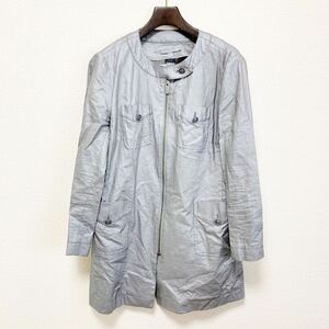  theory ryuk abrasion nen spring coat 40 metallic silver 