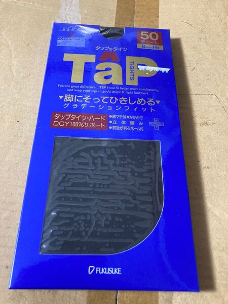 fukusuke tap tights 50デニール 8mmHg L ブラック 福助 タップ タイツ ハード dcyサポート 黒