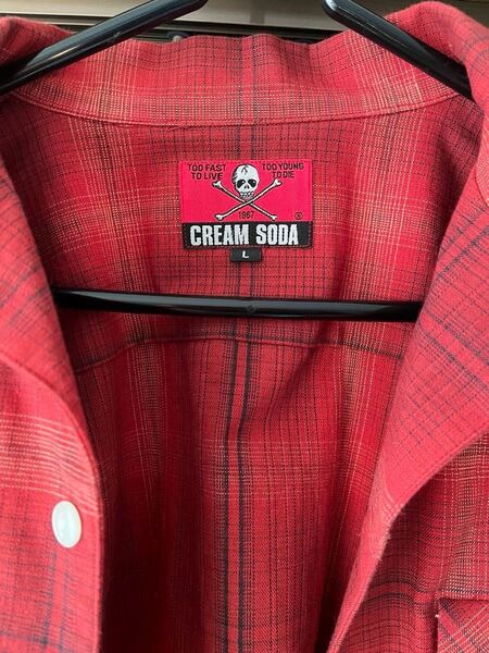 美品 クリームソーダ チェック シャツ 日本製