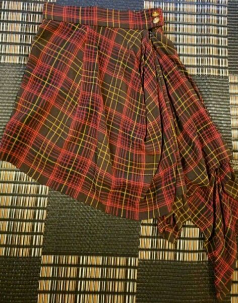 Vivienne Westwood スカート チェック×赤 変形