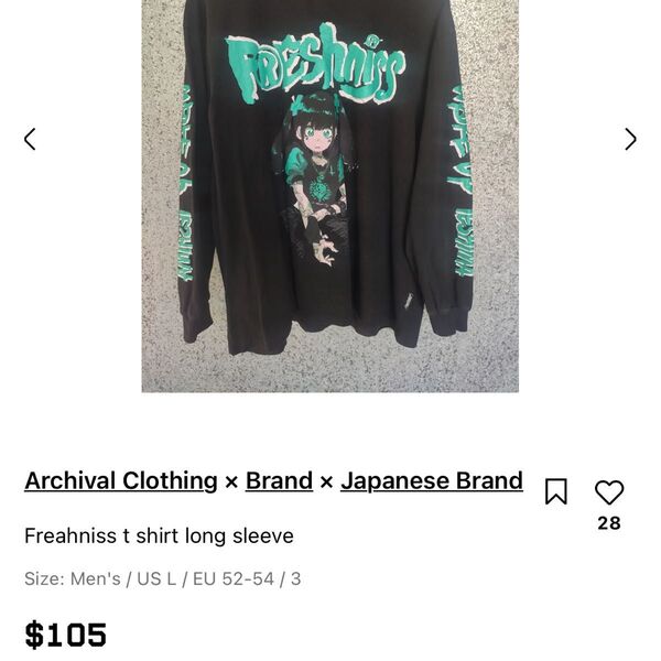 Archival Clothing × Brand x Japanese Brand ロンT 長袖Tシャツ 長袖カットソー