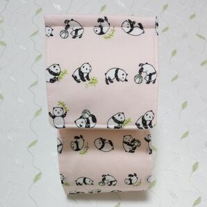 【57】お値下げ中 トイレットペーパーホルダーカバー パンダピンク