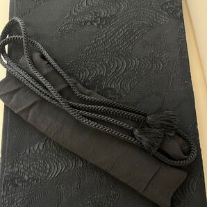 名古屋帯 黒 帯紐 帯揚げおまけ付き