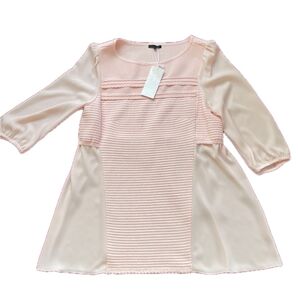 to be chic ニット&シフォン風チュニック7分袖 新品未使用 42(L)サイズ