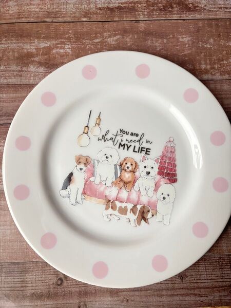 食器 プレート お皿 犬 リムプレート