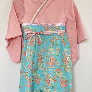 ベビー袴 袴ロンパース お宮参り 100日祝い お食い初め 初節句 ひなまつり 和装 ちりめん 女の子 50〜70