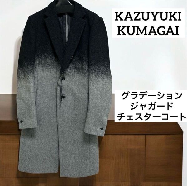 KAZUYUKI KUMAGAI グラデーションジャガード チェスターコート