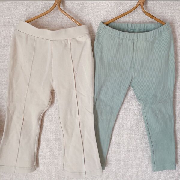 リブレギンス フレアパンツ 95cm、100cm 2着セット