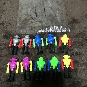  prompt decision free shipping H new goods rare Showa Retro that time thing mini figure extraterrestrial robot Pachi Glyco. extra? Cosmos? 10 piece 