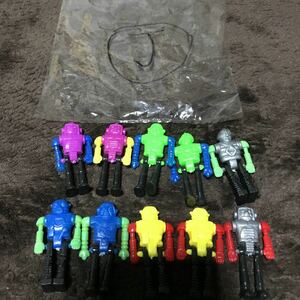  prompt decision free shipping J new goods rare Showa Retro that time thing mini figure extraterrestrial robot Pachi Glyco. extra? Cosmos? 10 piece 
