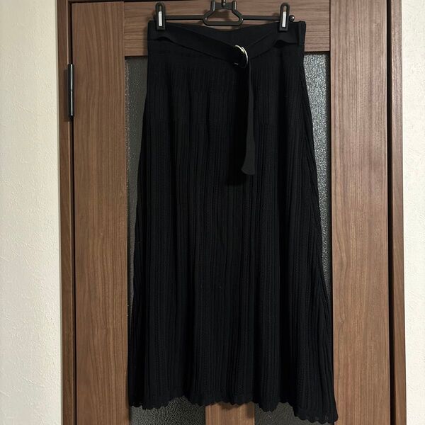 GUニットロングスカート L 黒