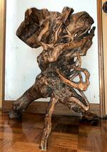 中国美術品 唐物 自然木根 花台 高台 飾り台（75×74×51cm）重17.5 kg_画像3