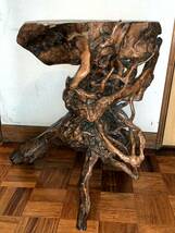 中国美術品 唐物 自然木根 花台 高台 飾り台（75×74×51cm）重17.5 kg_画像1