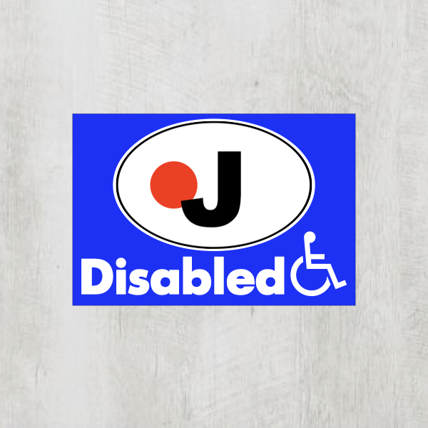 Jジャパン*ビークルID【Disabled/車椅子*身障者マーク】マグネット仕様
