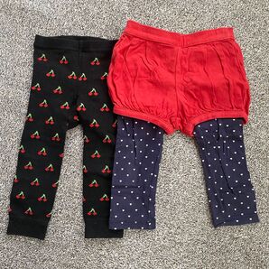 女の子 ボトムス レギンス 2枚まとめ