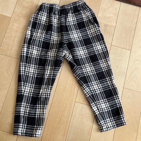 ★used品 GU 男女兼用 フランネルシェフパンツ チェック 120センチ★