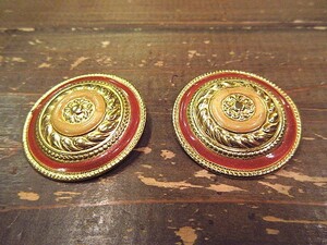  Vintage * Gold cycle earrings *200106n4-erg miscellaneous goods small articles accessory USA lady's 