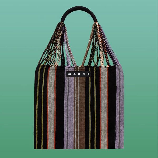 ブラック(パープル) MARNI MARKET HAMMOCK BAG マルニ ハンモック