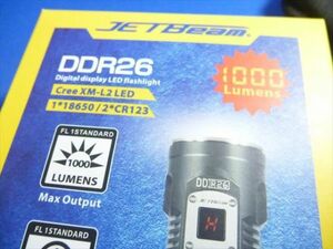 217　JETBEAMDDR26 USB充電式可能フラッシュライト　タクティカルライト