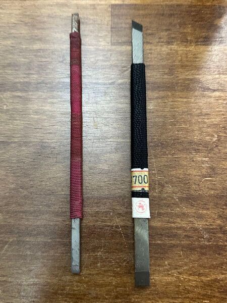 印材 石用 彫刻刀 アンティーク品 2本セット