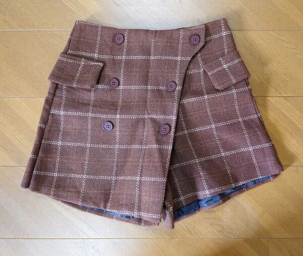 Deisy lotte ショートパンツ チェック ブラウン
