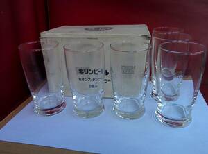 * Showa Retro * giraffe beer 6 ounce * tumbler glass 6 piece entering 1 set * not for sale * treasure discovery *